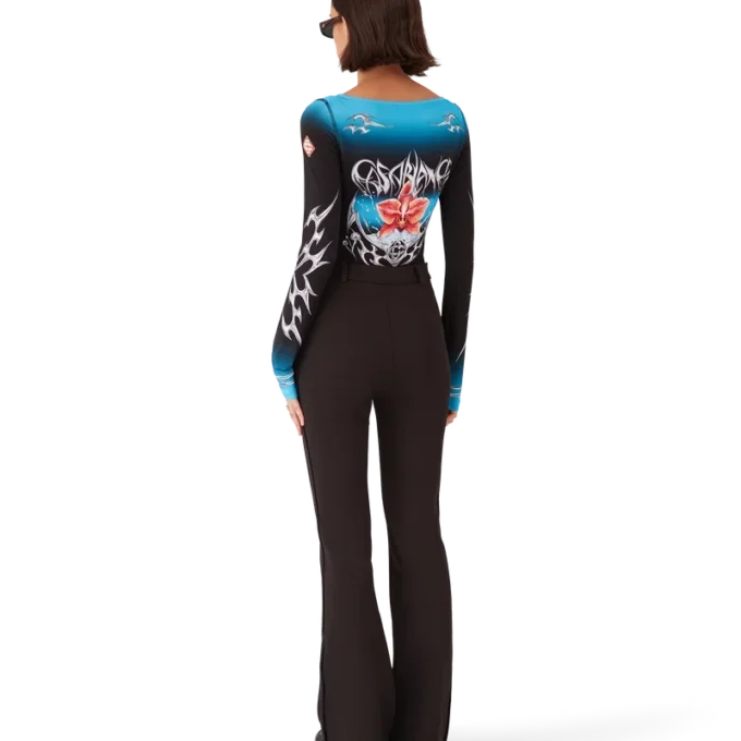 Camisola de manga comprida em jersey Blades Slinky