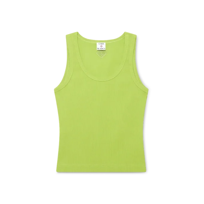 Camisola sem mangas com canelado Camisola sem mangas com canelado