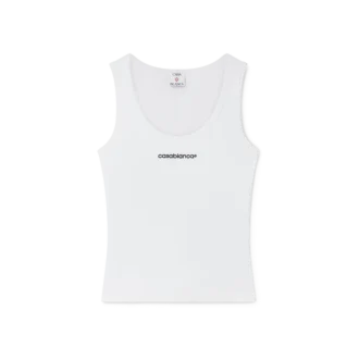 Camisola sem mangas com canelado