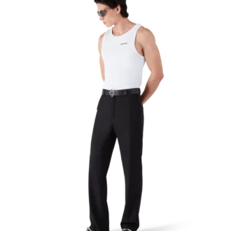 Camisola sem mangas com canelado