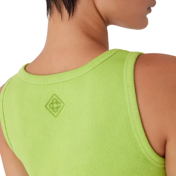 Camisola sem mangas com canelado Camisola sem mangas com canelado