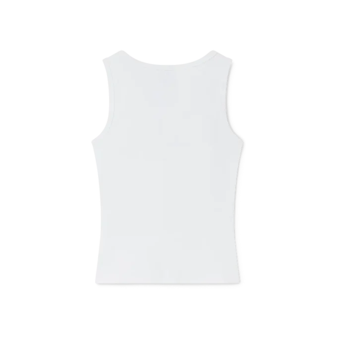 Camisola sem mangas com canelado Camisola sem mangas com canelado