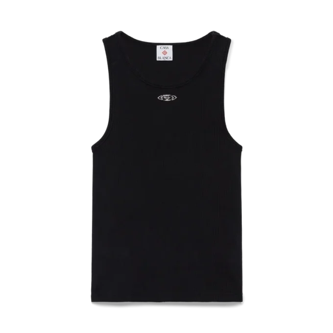 Camisola sem mangas com canelado desbotado Camisola sem mangas com canelado desbotado