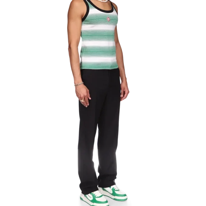 Camisola sem mangas com riscas degradadas Camisola sem mangas com riscas degradadas