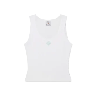 Camisola sem mangas em jersey canelado
