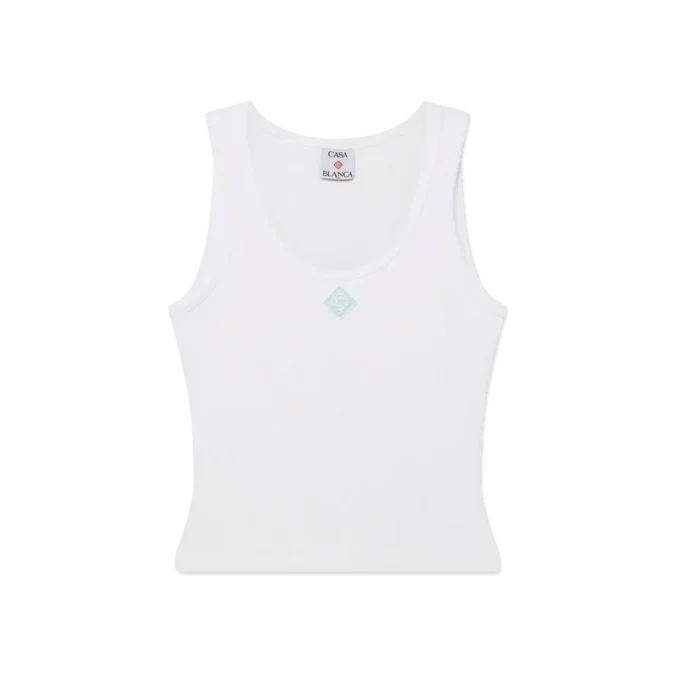 Camisola sem mangas em jersey canelado Camisola sem mangas em jersey canelado