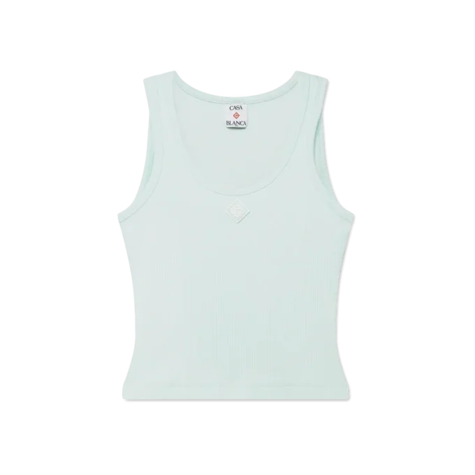 Camisola sem mangas em jersey canelado Camisola sem mangas em jersey canelado