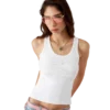 Camisola sem mangas em jersey canelado Camisola sem mangas em jersey canelado