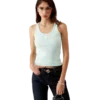 Camisola sem mangas em jersey canelado Camisola sem mangas em jersey canelado