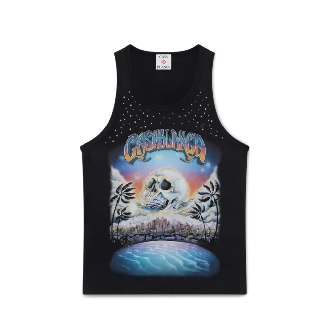 Camisola sem mangas La Pramonition com cristais Camisola sem mangas La Pramonition com cristais
