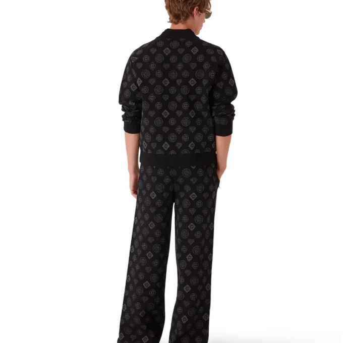 Casaco Bomber em Jacquard Monograma Casaco Bomber em Jacquard Monograma
