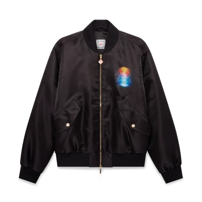 Casaco Bomber em Organza com Gradiente