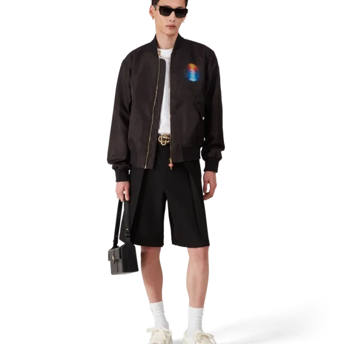 Casaco Bomber em Organza com Gradiente