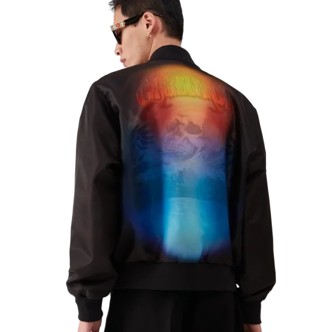 Casaco Bomber em Organza com Gradiente