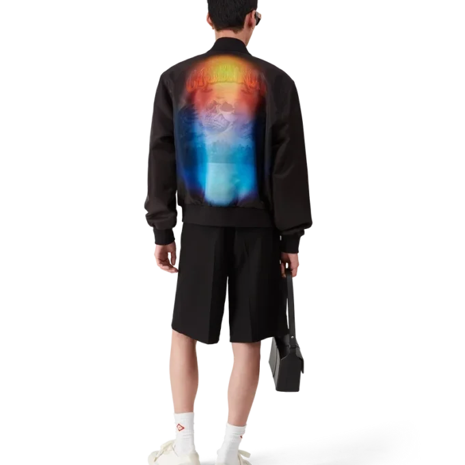Casaco Bomber em Organza com Gradiente