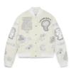 Casaco Bomber em Patchwork de Chenille Casaco Bomber em Patchwork de Chenille