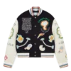 Casaco Bomber em Patchwork de Chenille Casaco Bomber em Patchwork de Chenille