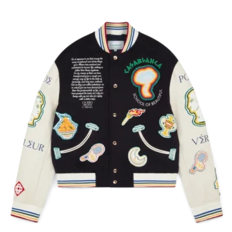 Casaco Bomber em Patchwork de Chenille
