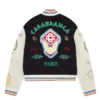 Casaco Bomber em Patchwork de Chenille Casaco Bomber em Patchwork de Chenille