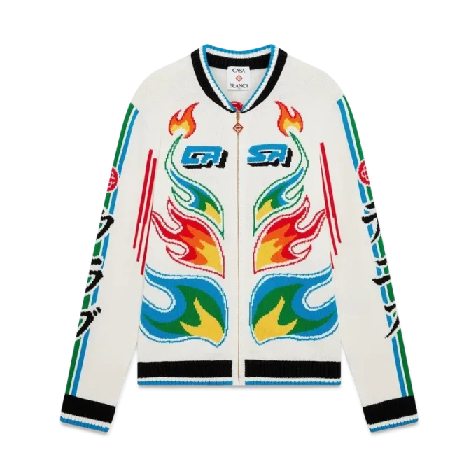 Casaco Casa Club em malha de algodão Flame Laurel