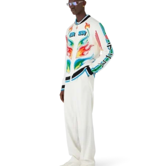 Casaco Casa Club em malha de algodão Flame Laurel