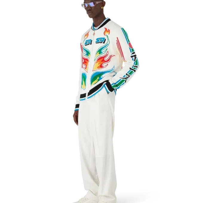 Casaco Casa Club em malha de algodão Flame Laurel