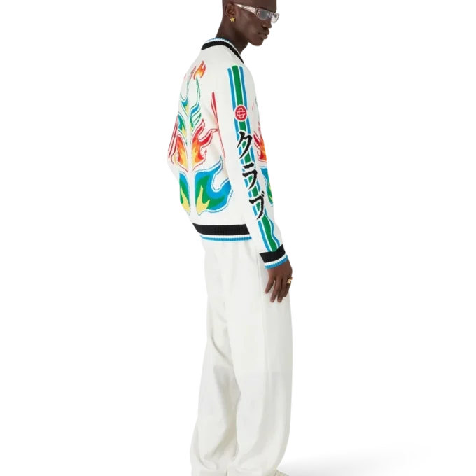 Casaco Casa Club em malha de algodão Flame Laurel