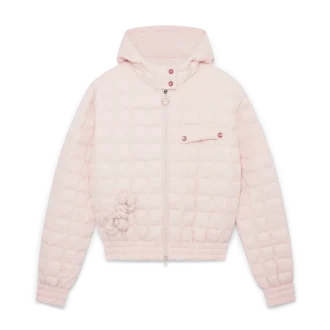 Casaco com capuz acolchoado em nylon Casaco com capuz acolchoado em nylon