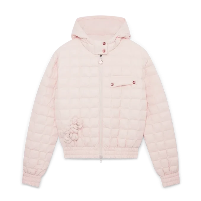 Casaco com capuz acolchoado em nylon