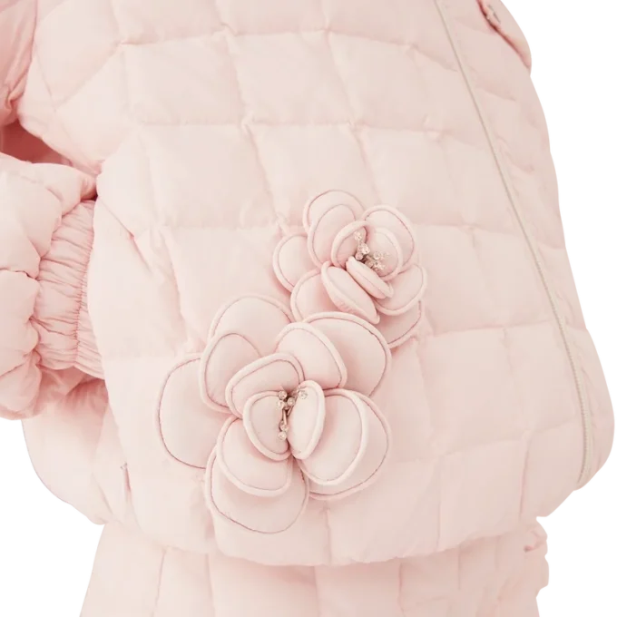 Casaco com capuz acolchoado em nylon