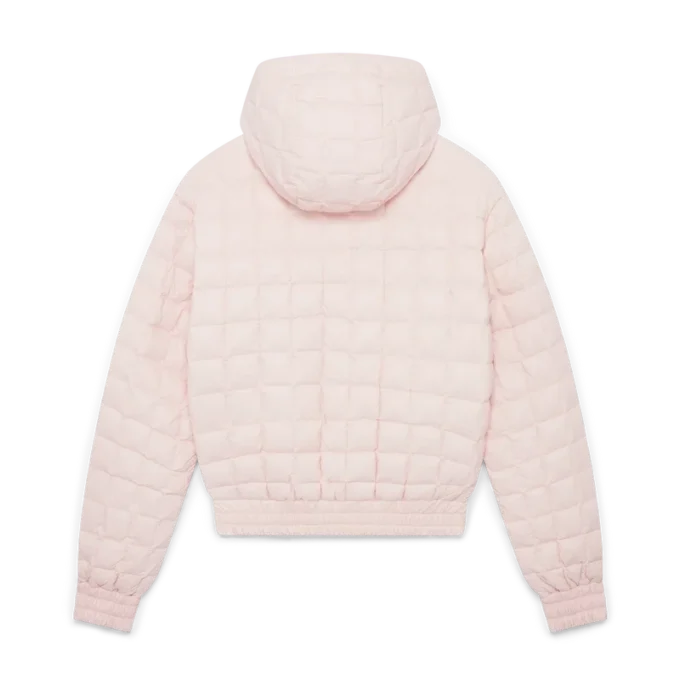 Casaco com capuz acolchoado em nylon