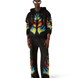 Casaco com capuz e fecho de correr Mohair Flame Laurel