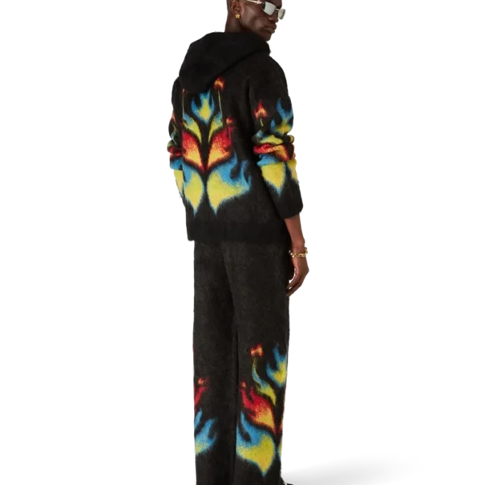 Casaco com capuz e fecho de correr Mohair Flame Laurel