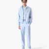 Casaco com fecho em jacquard azul claro Casaco com fecho em jacquard azul claro