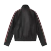Casaco de couro preto