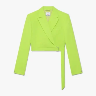 Casaco de crepe verde