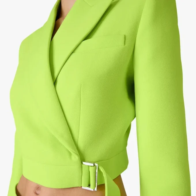 Casaco de crepe verde Casaco de crepe verde