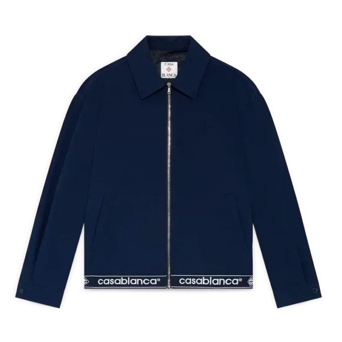 Casaco de fato em lã azul-marinho