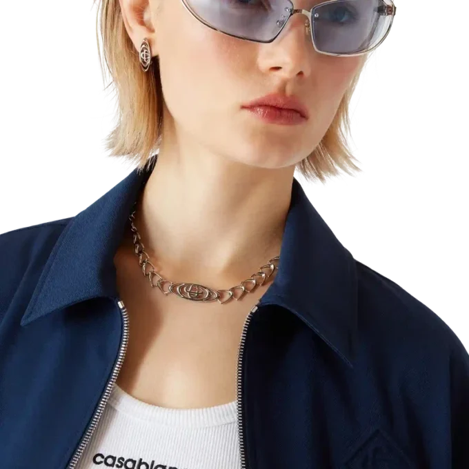 Casaco de fato em lã azul-marinho