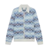 Casaco de malha de lã merino de manga comprida com monograma em tonalidades variadas Casaco de malha de lã merino de manga comprida com monograma em tonalidades variadas