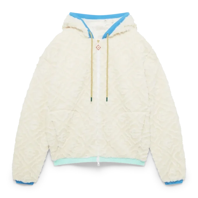 Casaco de malha polar com jacquard Monogram Casaco de malha polar com jacquard Monogram