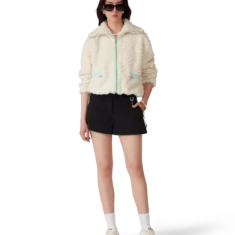 Casaco de malha polar com jacquard Monogram