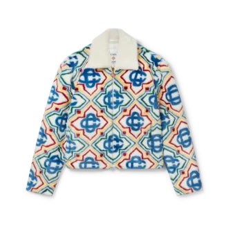 Casaco de Pele Sintética Jacquard