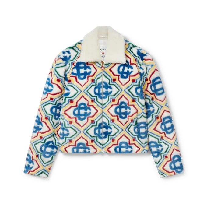 Casaco de Pele Sintética Jacquard Casaco de Pele Sintética Jacquard