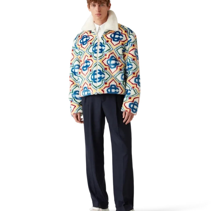 Casaco de Pele Sintética Jacquard Casaco de Pele Sintética Jacquard