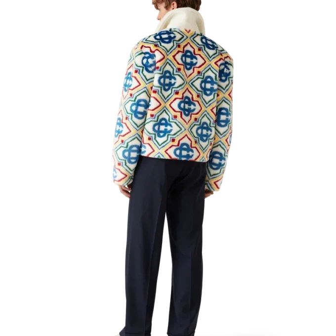 Casaco de Pele Sintética Jacquard Casaco de Pele Sintética Jacquard