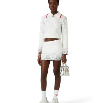 Casaco de toalha com monograma de coração em degradê