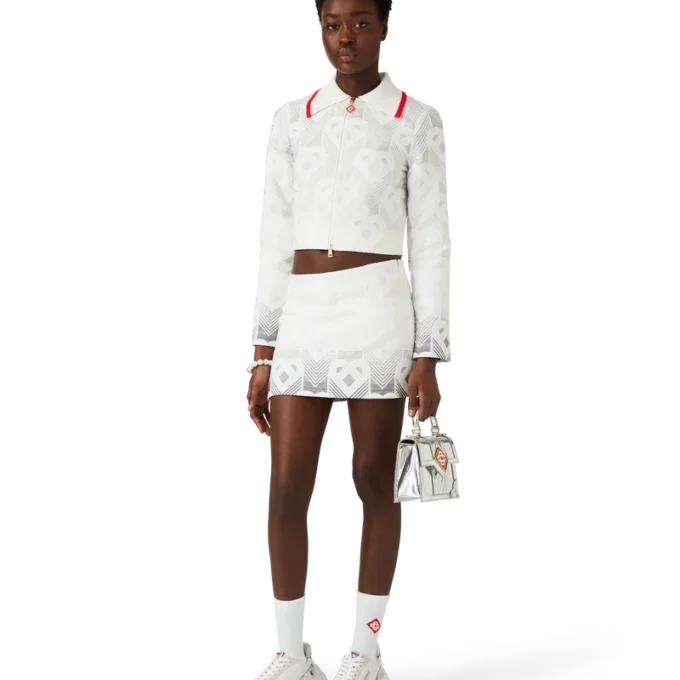 Casaco de toalha com monograma de coração em degradê