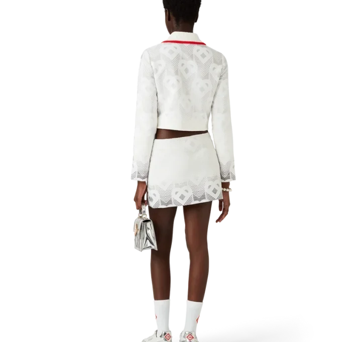 Casaco de toalha com monograma de coração em degradê