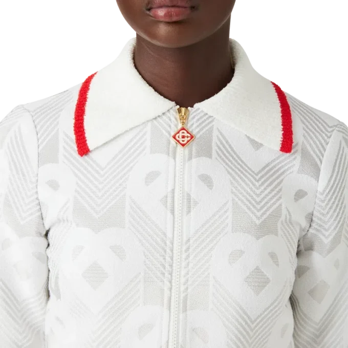 Casaco de toalha com monograma de coração em degradê